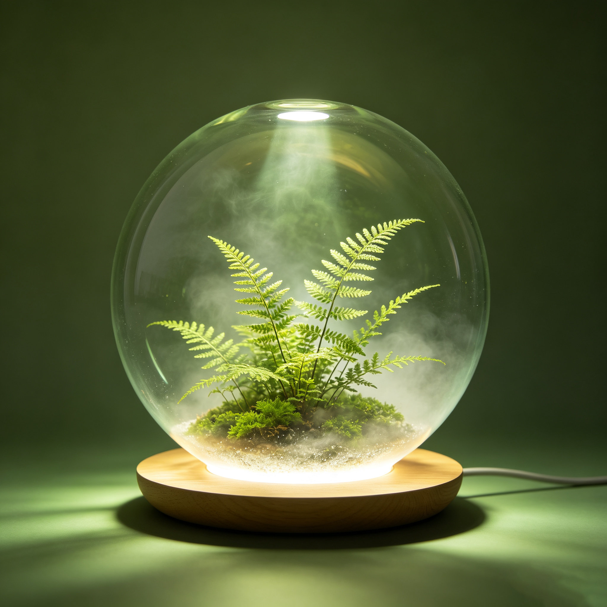 Spherical Glass Terrarium Lamp